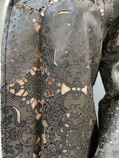 ANONYMOUS 
Laser-cut leather jacket with...