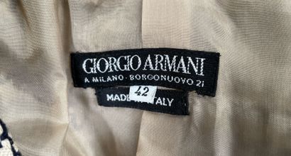 Giorgio ARMANI 
Black and ecru houndstooth...