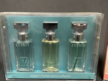 Assortment of samples from various brands:...