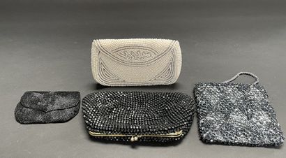 ANONYMOUS
Set of three beaded pouches, one...
