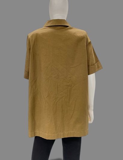 Yves SAINT LAURENT 
Short-sleeved ochre cotton...