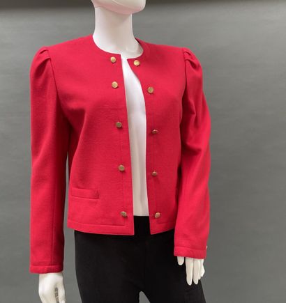 Franck & Fils 
Red wool jacket, round neckline,...