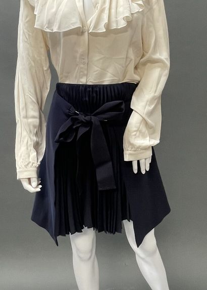 TARA JARMON 
Two navy blue wool skirts
-...