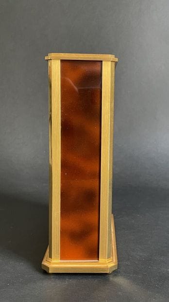 LANCEL
Barometer clock in gold-plated metal...