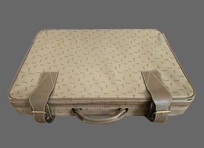 LANCEL
Two suitcases in coated canvas and...