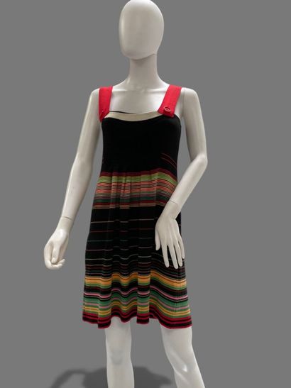 Sonia RYKIEL 
Striped cotton dress with spaghetti...
