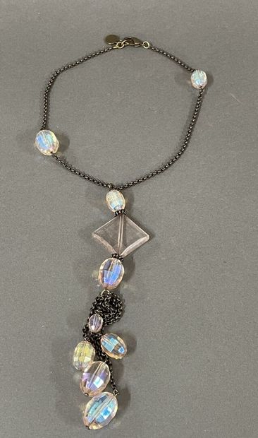 EMPORIO ARMANI 
Fashion necklace in blackened...