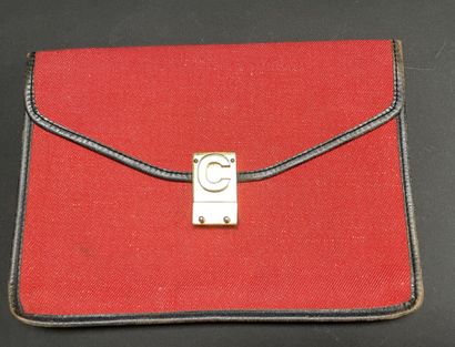 CELINE 
Set of three 25-cm canvas and leather...