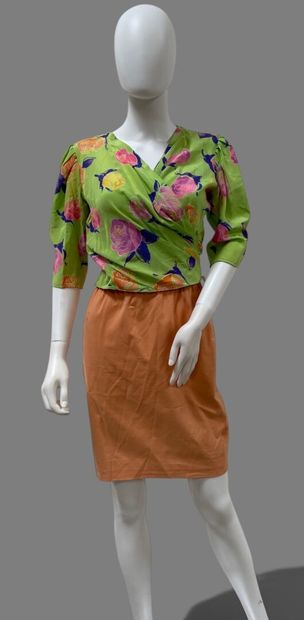 Emmanuel UNGARO 
Set including two silk crepe...