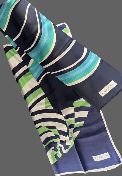 CARVEN 
A silk scarf and a silk shawl in...