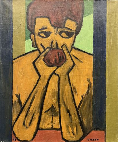 Philippe VISSON (1942-2008)
Femme mangeant...