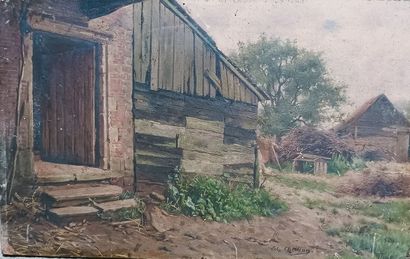 Édouard QUITTON (1842 - 1934) (École belge)
Grange
Huile...