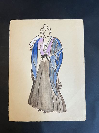 Lot d'œuvres sur papier
Esquisses, reproductions,...