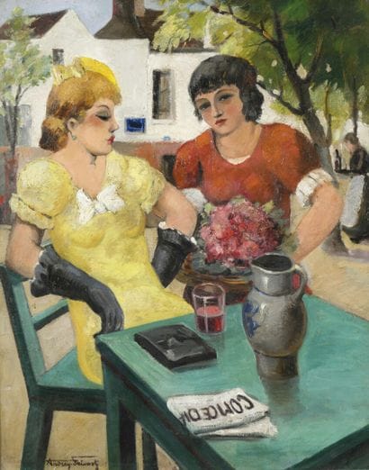 Andrey FRINOST ?
Deux femmes au café
Huile...