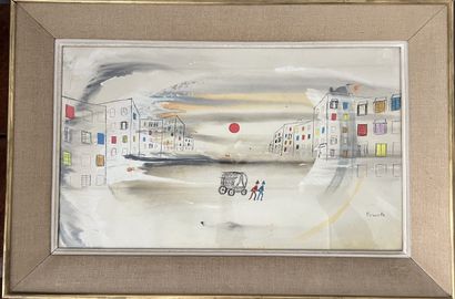 POUCETTE Nicolas (1935 - 2006)
Arlequin à...