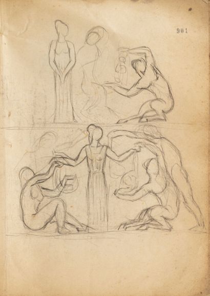 TRAVAIL FRANÇAIS 
Carnet de croquis au crayon...