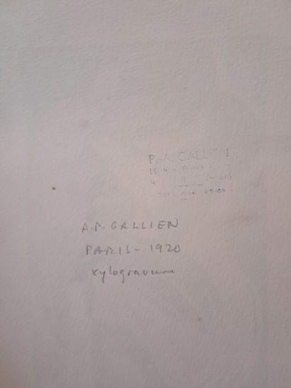 Pierre-Antoine GALLIEN (1896-1963)
Nu cubiste...