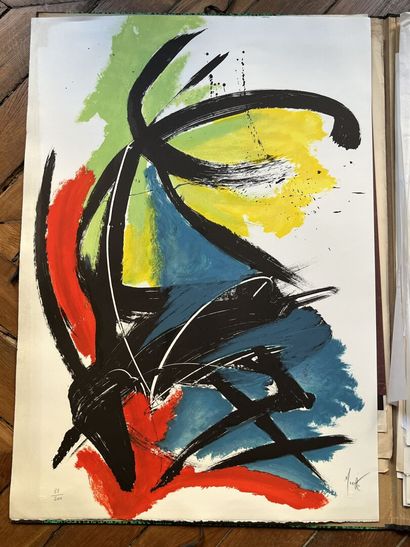 Ensemble d'estampes (dans un carton à dessins)...