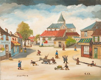 Jean FOUS (1901 - 1971)
L'âne récalcitrant
Huile...