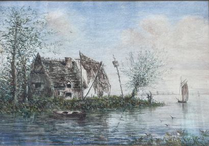 École du XXe siècle
Cabane de pêcheur
Troupeau...