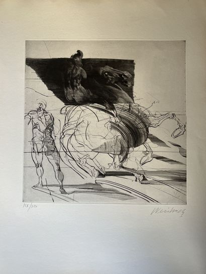 Ensemble d'estampes (dans un carton à dessins)...