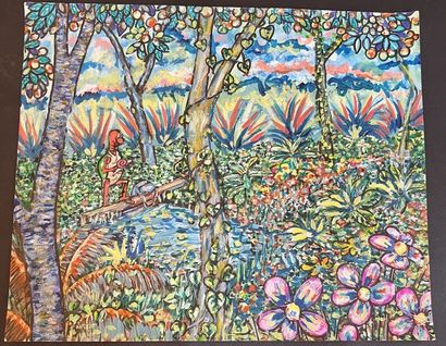 NGAZOLO BINDA
Treize gouaches sur papier
Non...