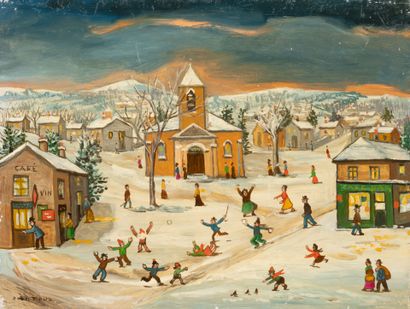 Jean FOUS (1901 - 1971)
Les patineurs
Huile...