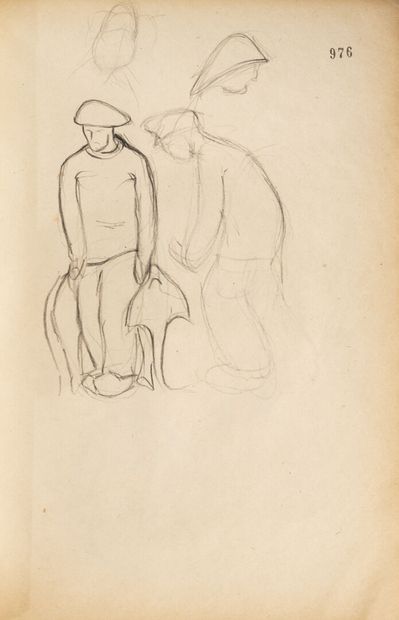 TRAVAIL FRANÇAIS 
Carnet de croquis au crayon...