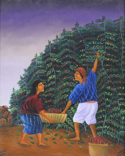 Trois huiles sur toile guatémaltèques : 

-...