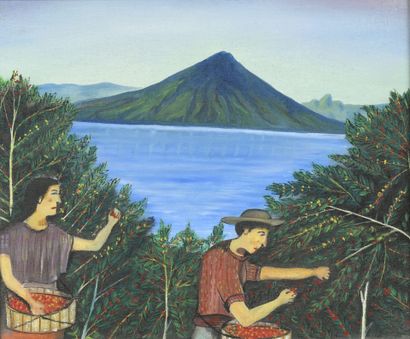 Trois huiles sur toile guatémaltèques : 

-...