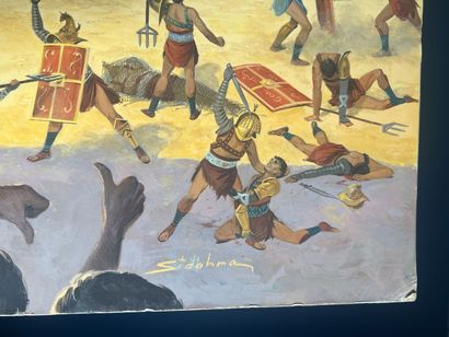 Jean SIDOBRE (1924-1988)
Jeux de gladiateurs
Gouache...