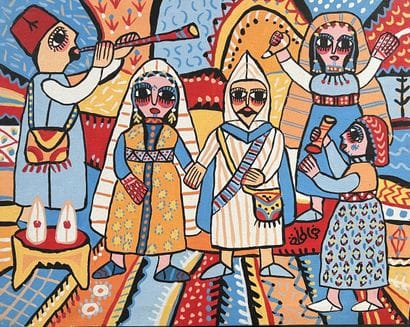 Fatna GBOURI (1924-2012)
Scène de mariage
Huile...