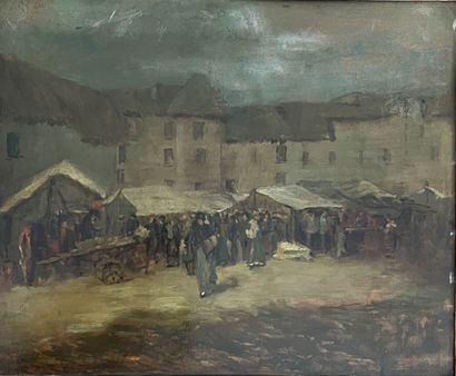 École française moderne

Scène de marché

Huile...