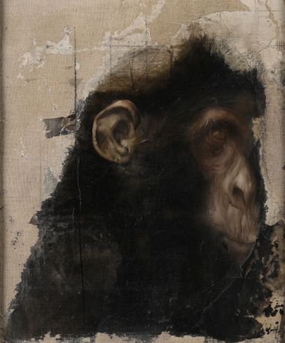 Hélène LEGRAND (née en 1959) 
Autoportrait...