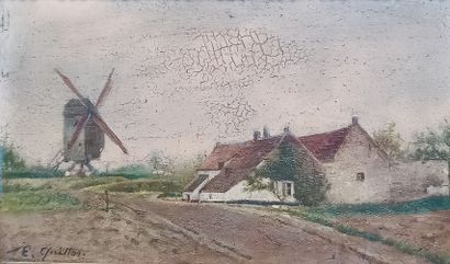 Édouard QUITTON (1842 - 1934) (École belge)
Moulin...