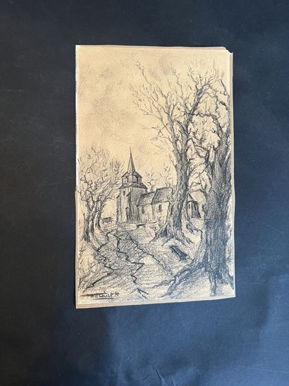 Lot d'œuvres sur papier
Esquisses, reproductions,...