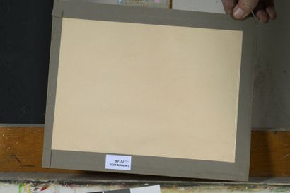 Lot de pièces encadrées : 
- Bizette Lindet
Port...