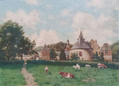 Édouard QUITTON (1842 - 1934) (École belge)
Vaches...