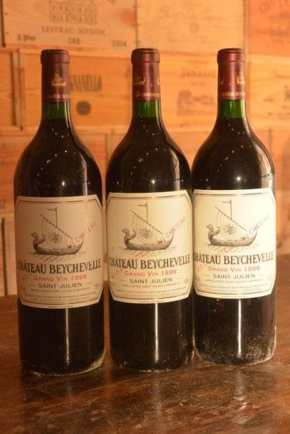 3 Magnums Château Beychevelle, 1996