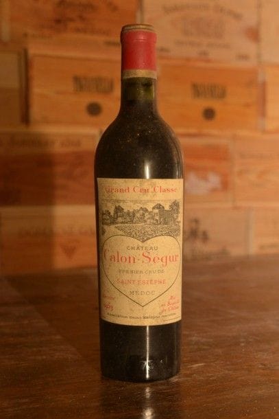 1 Bouteille Château Calon Ségur 1953, étiquette...
