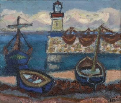 Nicolas ISSAIEV (1891-1977)
Barques devant...