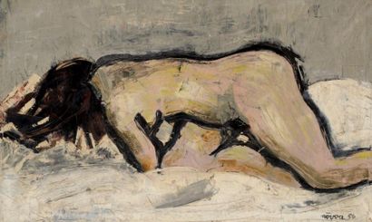 Léopold NOVOA (1919-2012)
Femme nue sur un...