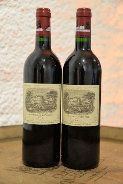 2 Bouteilles Château Lafite Rothschild 1995,...