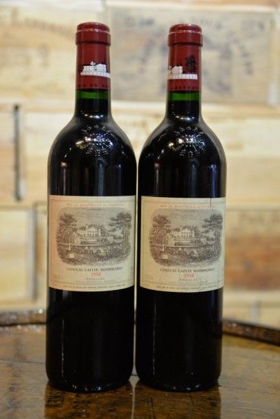 2 Bouteilles Château Lafite Rothschild 1998,...