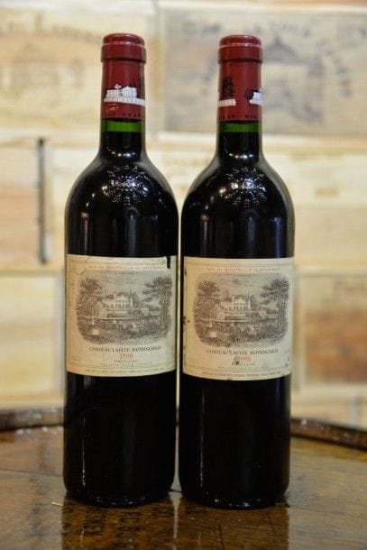 2 Bouteilles Château Lafite Rothschild 1998,...