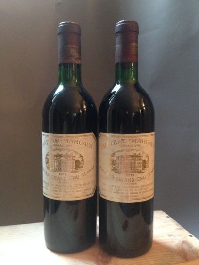 2 Bouteilles Château Margaux 1973, niveaux:...