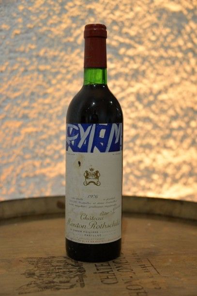 1 Bouteille Château Mouton Rothschild 1976,...