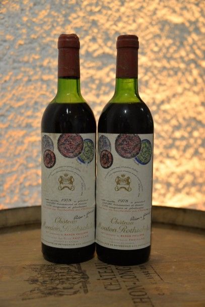 2 Bouteilles Château Mouton Rothschild 1978,...