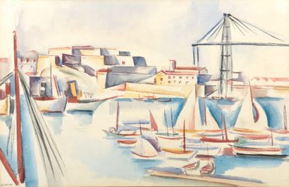 André LHOTE (1885-1962)

Vue du port de Marseille,...