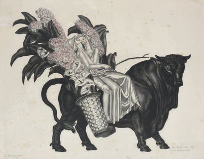 Jean DUPAS (1882-1964)

Le taureau noir
Eau-forte...